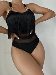Tassel Spliced Metal Chain One Piece