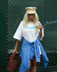 Vintage Letter Printed Cotton T-Shirt