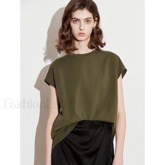 Spring New Round Neck Cotton T-Shirt