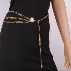 Pendant Alloy Layered Waist Chain