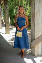 Maddie Denim Midi Dress