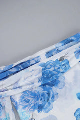 Slim Fit Printed Long-Sleeve Floral Dress