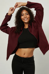 Zip Up Collared Casual Jacket