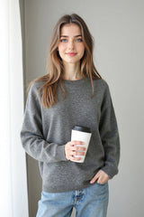 Seamless Knit Wool Pullover Sweater