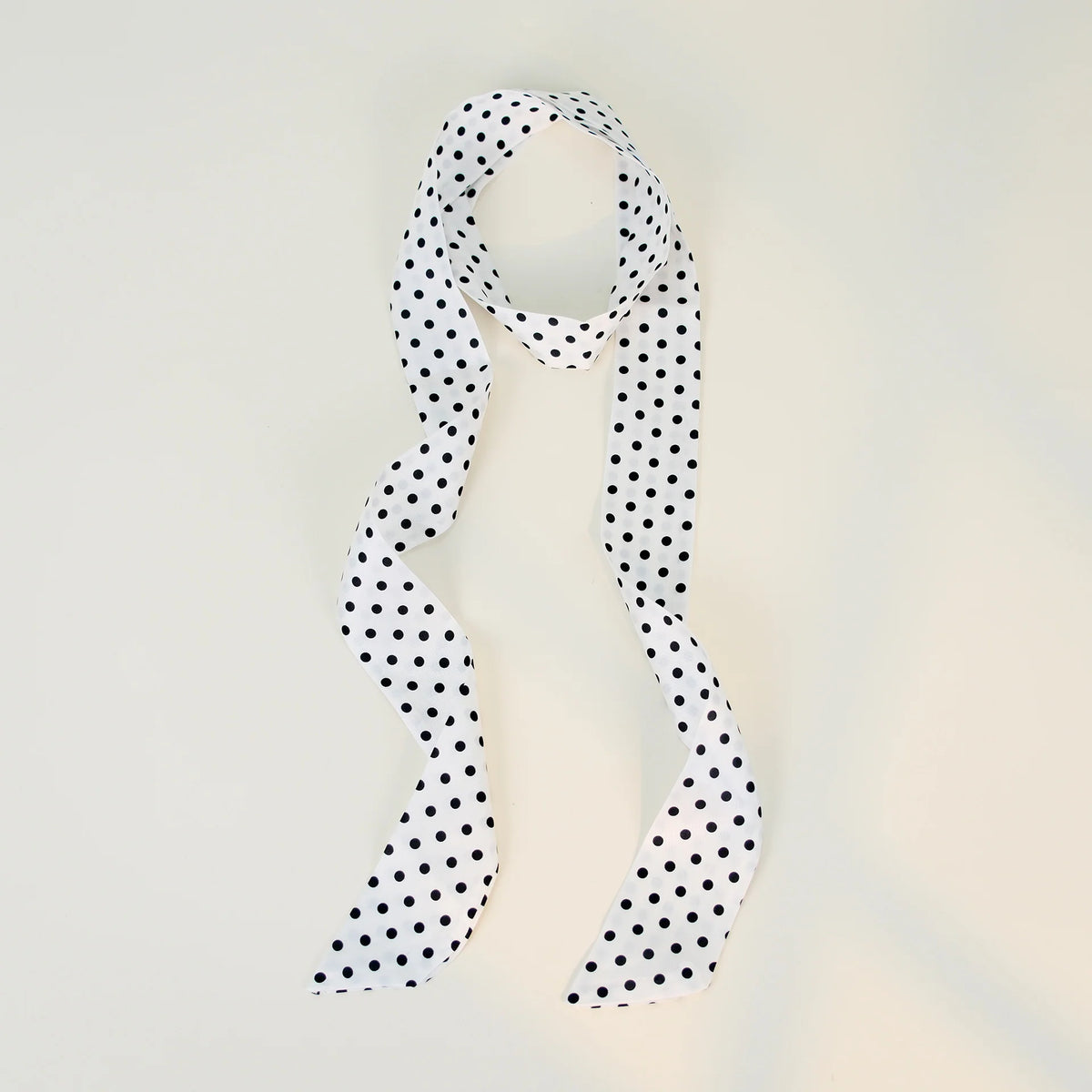 Polka Dot Elegant Long Thin Print Neck Scarf