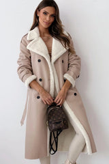 Reversible Fleece Stand Collar Coat
