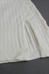 Sleeveless Round Neck Knit Sweater Dress