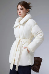 Warm Casual Cropped Cotton Puffer Jacket