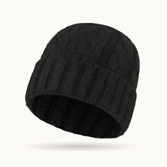 Solid Color Ribbed Ponytail Beanie Hat