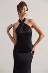 Slim Fit Halter Evening Party Dress