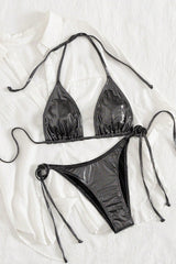 Shimmer Halter Sexy Bikini Set