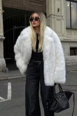 Solid Eco Faux Fur Coat