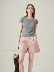 Casual Versatile High Waist Slim Fit Classic Women’s Short