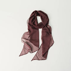 Brown Vintage Plaid Long Lightweight Neck Scarf