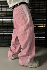 Vintage Washed Patchwork Wide Leg Trendy Jeans