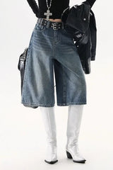 High Waist Cropped Wide Leg Vintage Jeans