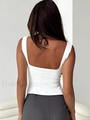 Basic Solid Strappy Top