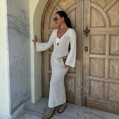 Lace Bat Sleeve Beach Shirt Cover Up