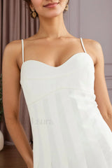 Fishbone Tube Top Sleeveless Waist Flared Maxi Dress