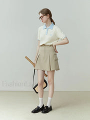 College Style Color Matching T-Shirt