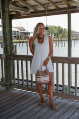 Della Swing Dress-White