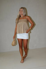 Morrison Pleated Top-Light Taupe