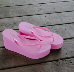 Next Sunday Platform Flip Flops-Pink