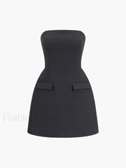 Solid Tube Mini Dress