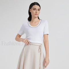Wool Silk Vest Summer Casual T-Shirt