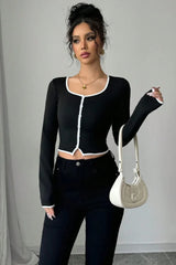 Ribbed Cropped Knit Top