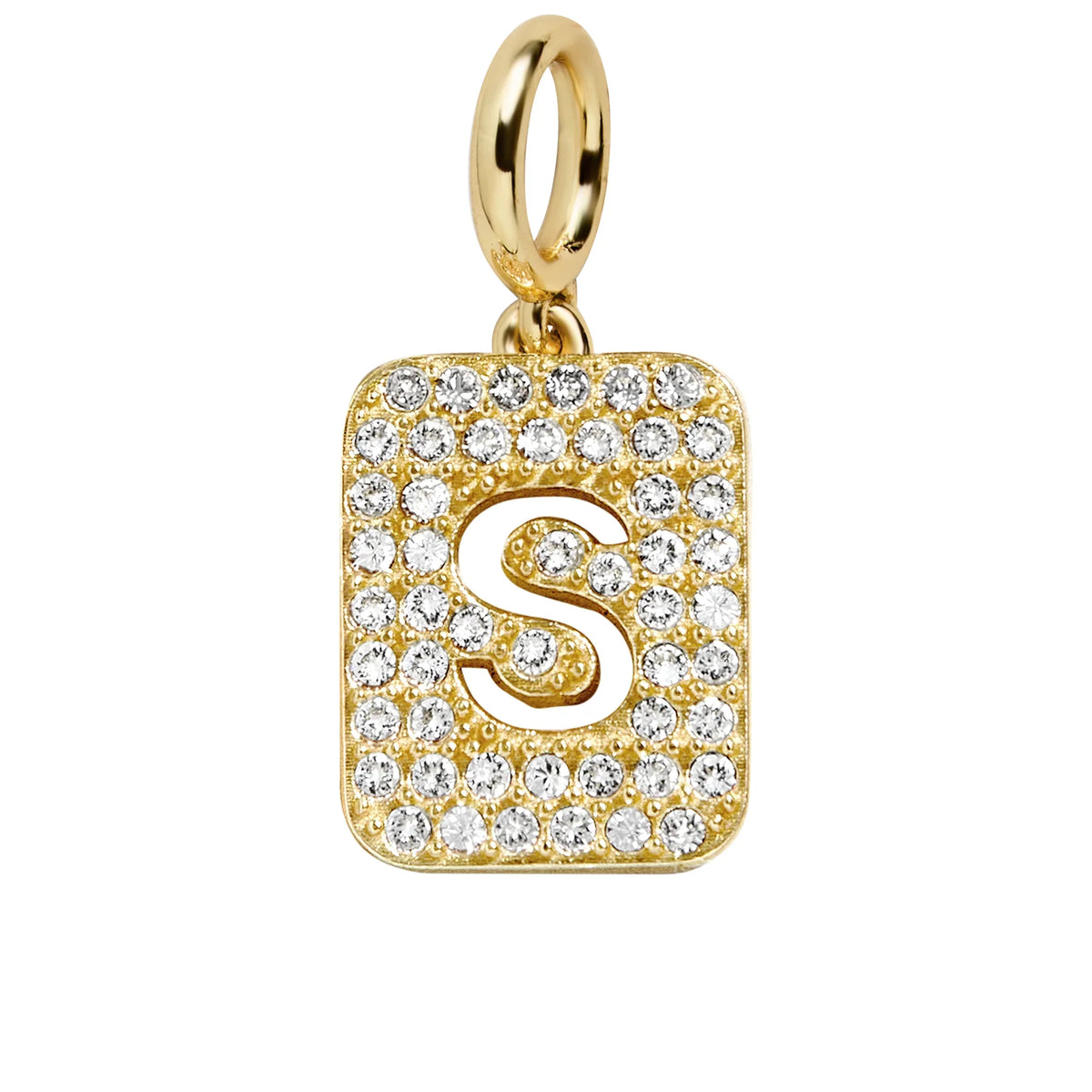 Block Pavé Initial Cluster Charm - S
