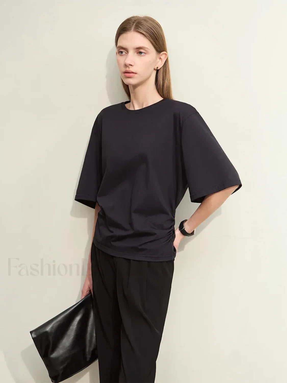 Slightly Elastic Loose Cotton T-Shirt