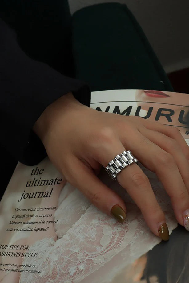 Manual Craft Exaggerated Titanium Steel Ring