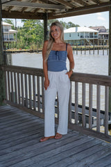 Scout Striped Top-Navy Mutli