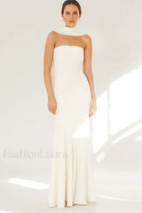 Sexy Strapless Mermaid Maxi Dress