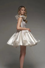 Stylish Tulle Spaghetti Strap Short Mini Dress