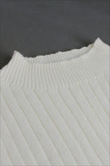 Sleeveless Round Neck Knit Sweater Dress