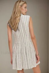 Minimalist Slimming Sleeveless Button-Front Work Dress