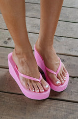 Next Sunday Platform Flip Flops-Pink