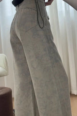 Tie Dye High Waist Relaxed Slim Straight Pants