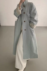 Relaxed Midi Blend Panel Design Overcoat