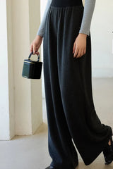 Antibacterial Fleece High Waist Knit Pants