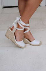Devota Espadrille-White Eyelet