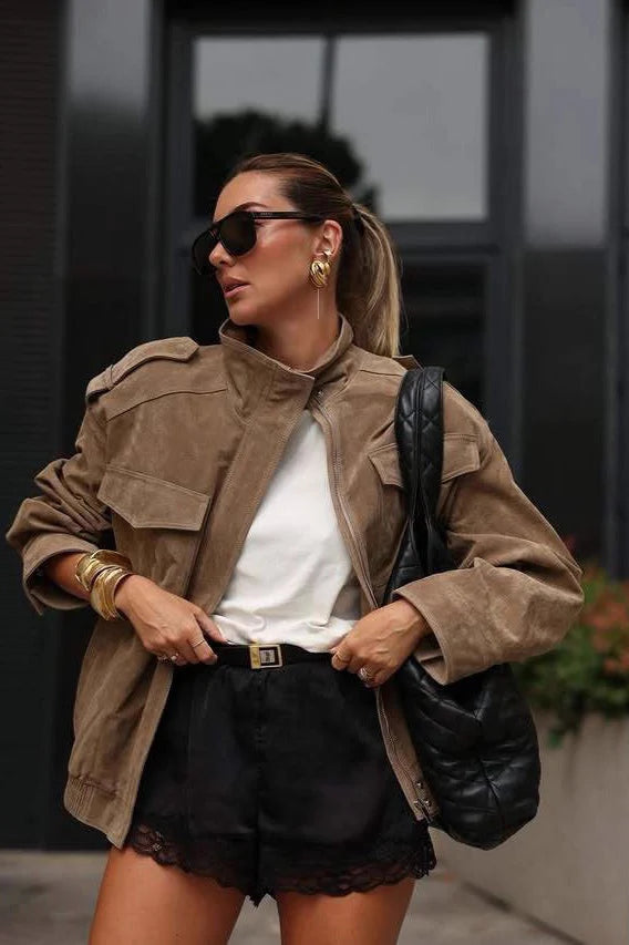 Retro Suede Short Length Jacket