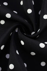 Polka Dot Print Strapless Backless Bodycon Maxi Dress