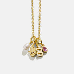 Cluster Charm Necklace - Cable Chain