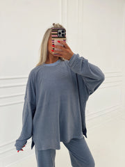 Nelly Striped Pants-Blue